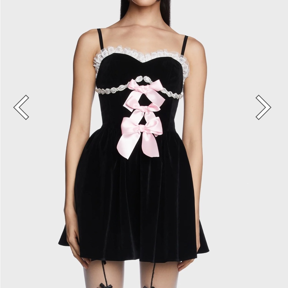 Dark in love velvet mini dress